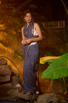 Bagru print indigo saree