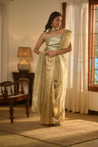 Banarasi tissue silk blue saree