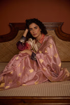 Chanderi silk pink saree