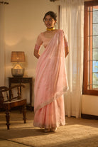 Chanderi silk-cotton blossom pink saree