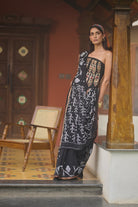 Mul cotton black jamdani saree