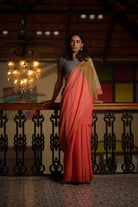 Orange silk saree